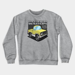 Bright Yellow Power Wagon (White Base) Crewneck Sweatshirt